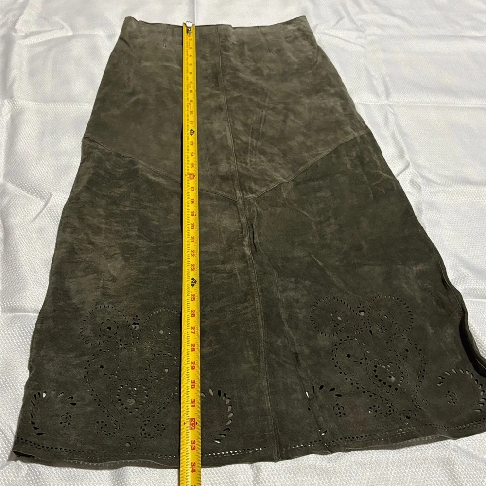 Siena Studio leather Dark Olive A-Line Skirt